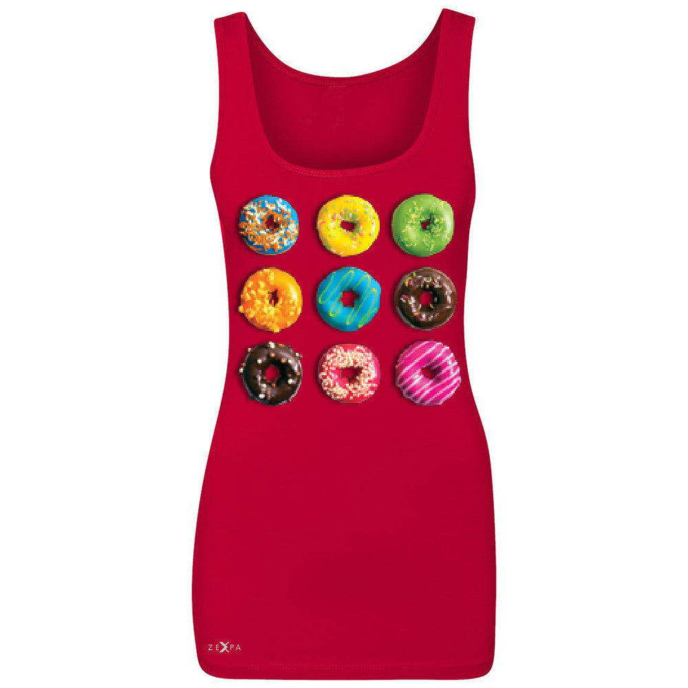 Donut Yummy Desert Women's Tank Top Funny Cool Sleeveless - Zexpa Apparel - 3