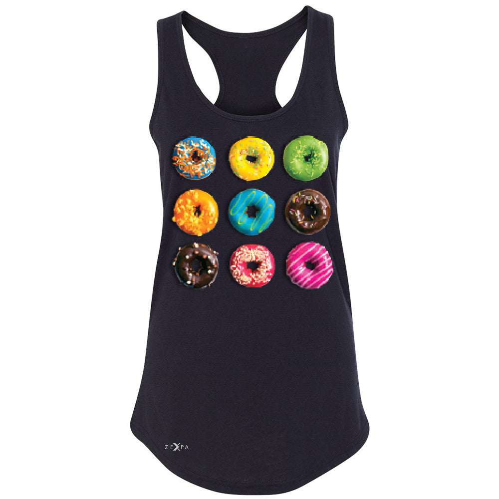 Donut Yummy Desert Women's Racerback Funny Cool Sleeveless - Zexpa Apparel - 1