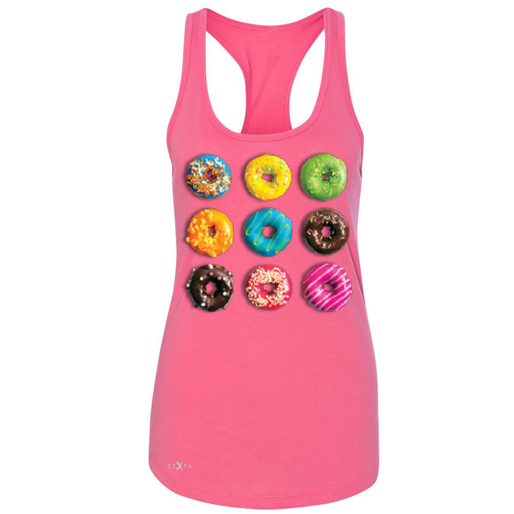 Donut Yummy Desert Women's Racerback Funny Cool Sleeveless - Zexpa Apparel - 2