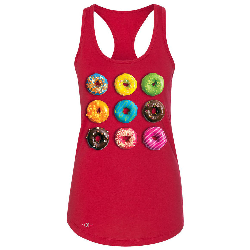 Donut Yummy Desert Women's Racerback Funny Cool Sleeveless - Zexpa Apparel - 3