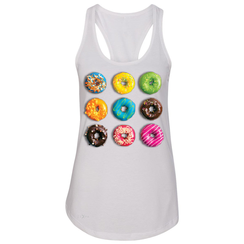 Donut Yummy Desert Women's Racerback Funny Cool Sleeveless - Zexpa Apparel - 4