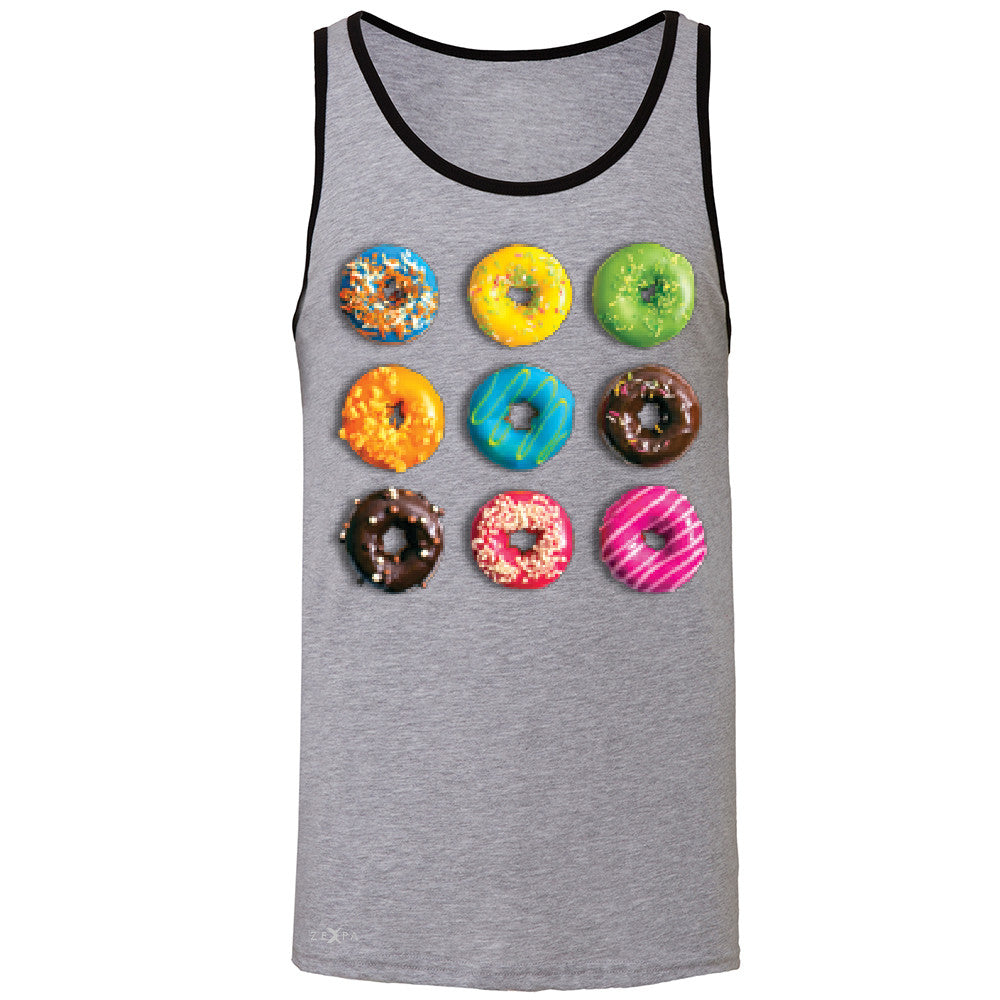 Donut Yummy Desert Men's Jersey Tank Funny Cool Sleeveless - Zexpa Apparel - 2