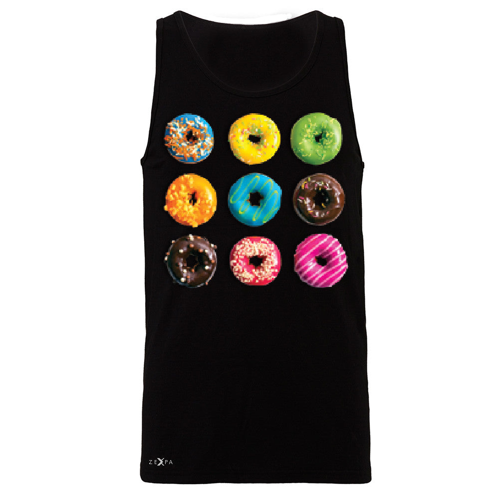 Donut Yummy Desert Men's Jersey Tank Funny Cool Sleeveless - Zexpa Apparel - 1