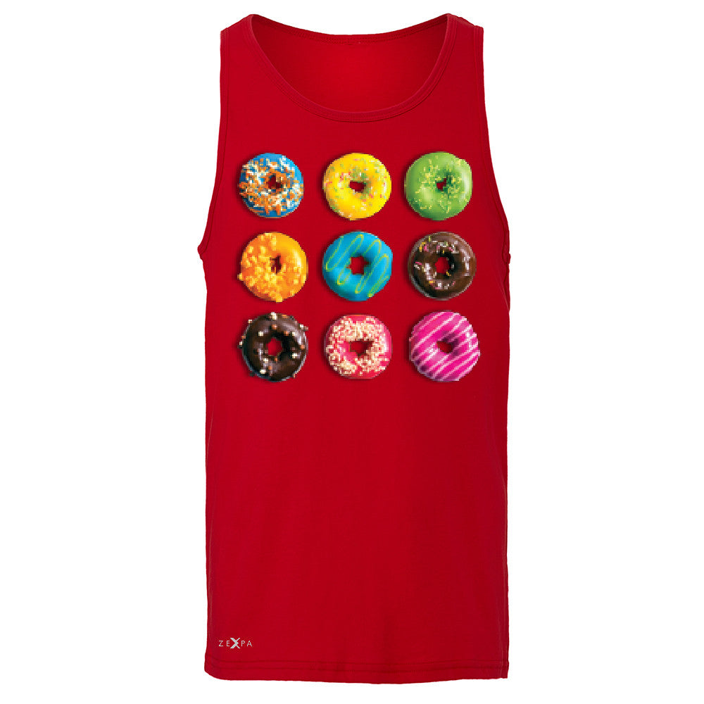 Donut Yummy Desert Men's Jersey Tank Funny Cool Sleeveless - Zexpa Apparel - 4