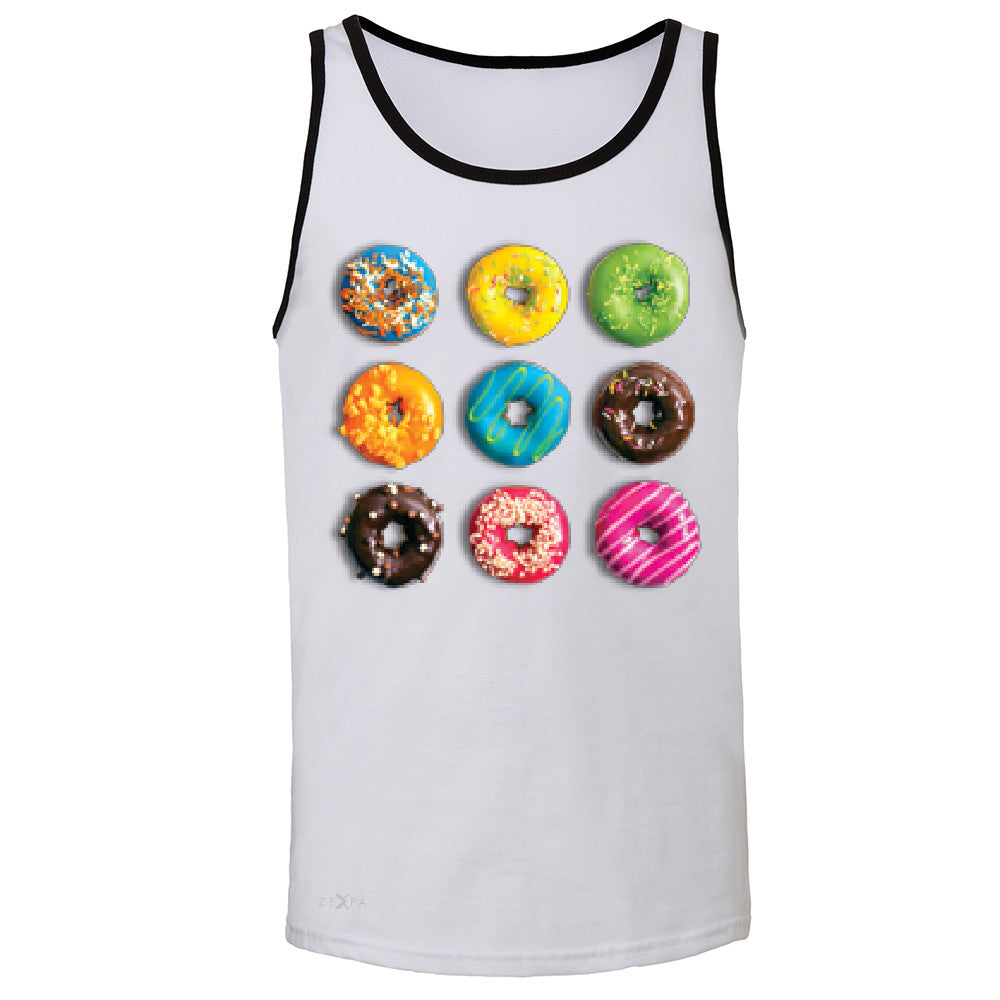 Donut Yummy Desert Men's Jersey Tank Funny Cool Sleeveless - Zexpa Apparel - 5