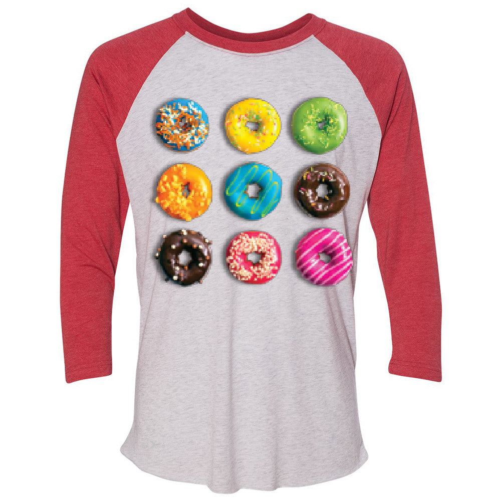 Donut Yummy Desert 3/4 Sleevee Raglan Tee Funny Cool Tee - Zexpa Apparel - 2