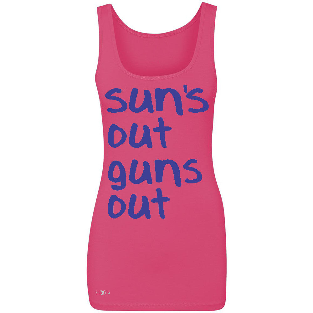 Sun's Out Guns Out Women's Tank Top Gym Fitness 22 Jump Street Sleeveless - Zexpa Apparel - 2