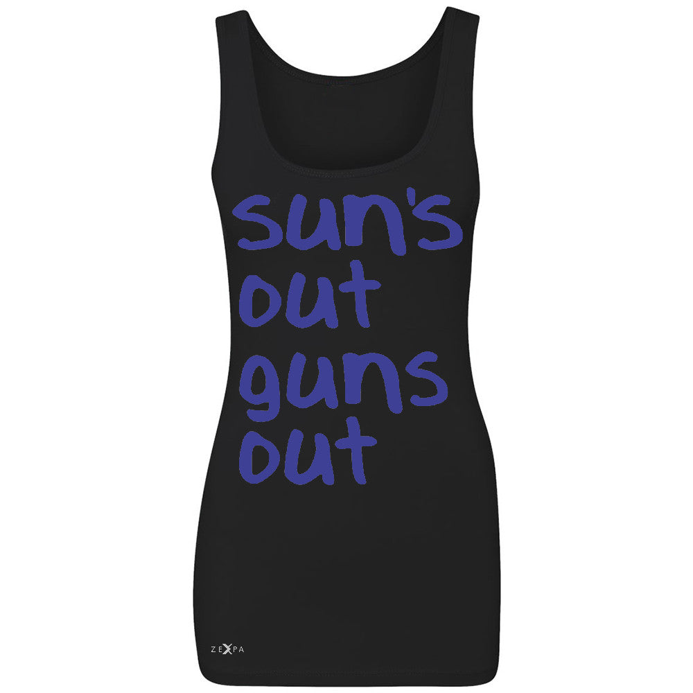 Sun's Out Guns Out Women's Tank Top Gym Fitness 22 Jump Street Sleeveless - Zexpa Apparel - 1