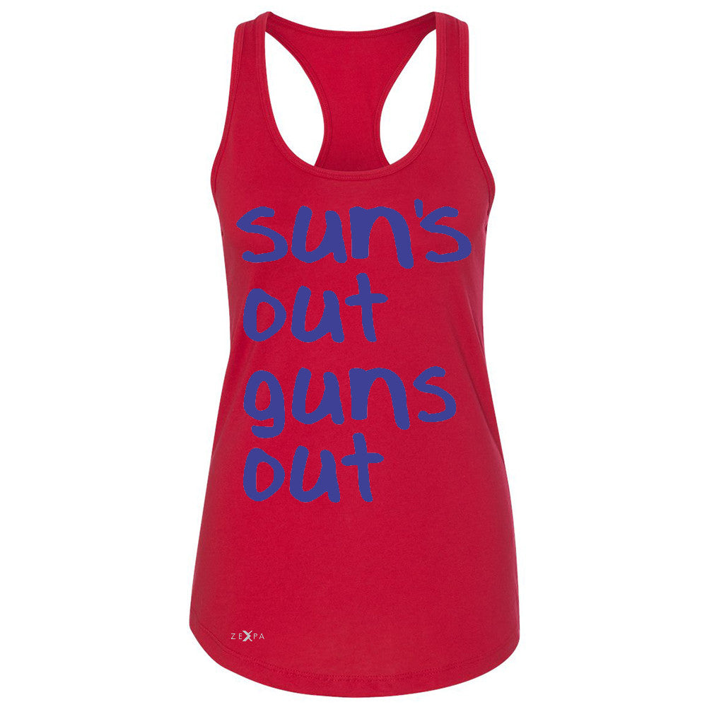 Sun's Out Guns Out Women's Racerback Gym Fitness 22 Jump Street Sleeveless - Zexpa Apparel - 3