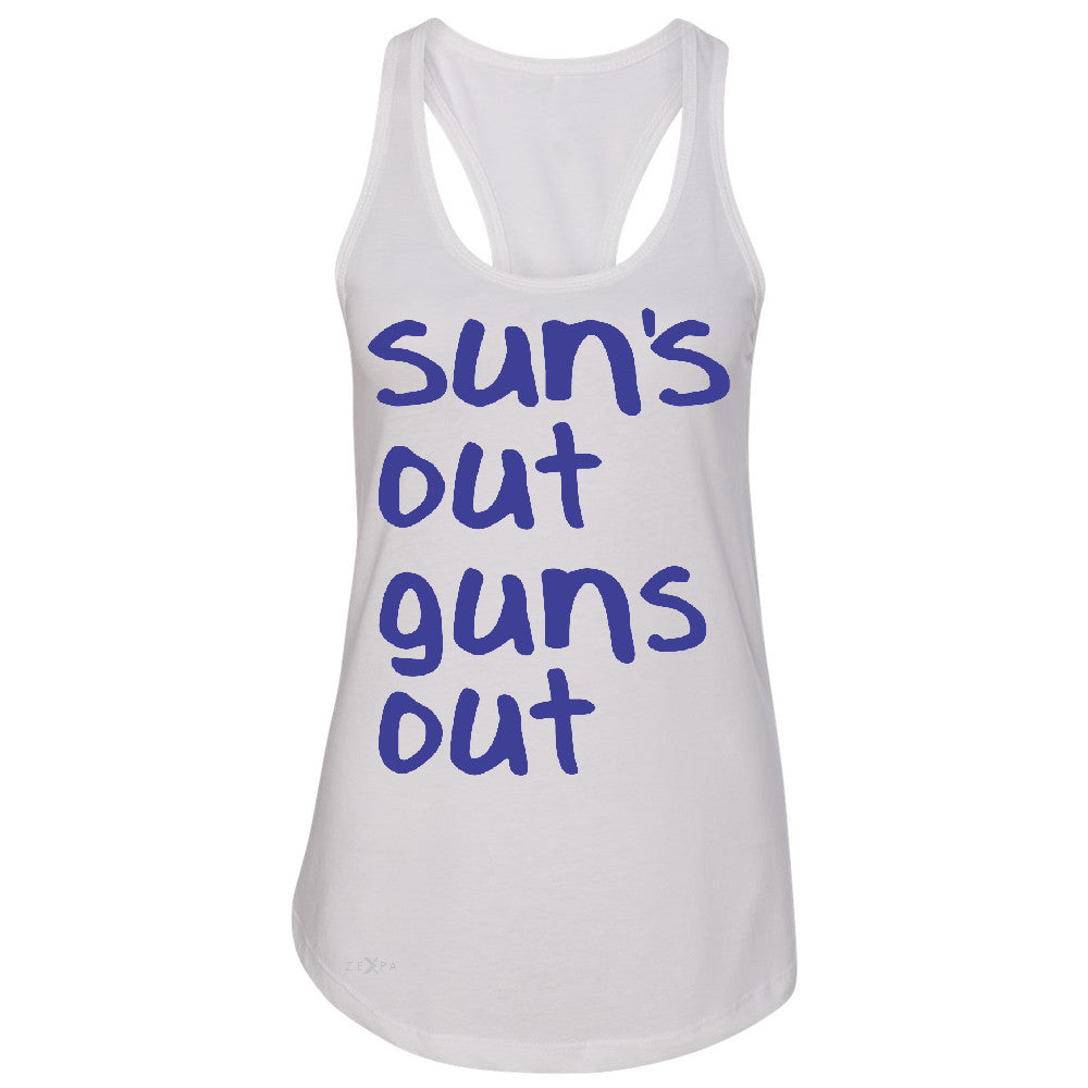 Sun's Out Guns Out Women's Racerback Gym Fitness 22 Jump Street Sleeveless - Zexpa Apparel - 4