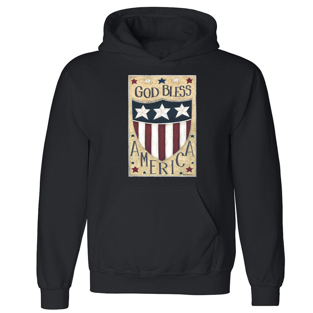 Zexpa Apparelâ„¢ God Bless America Unisex Hoodie Patriotic 4th Fourth Of July Hooded Sweatshirt