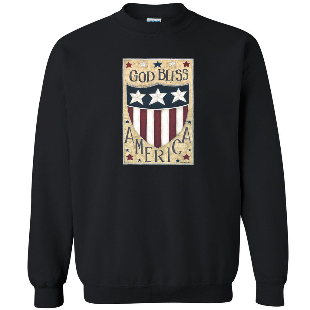 God Bless America Unisex Crewneck Patriotic 4th Fourth Of July Sweatshirt - Zexpa Apparel
