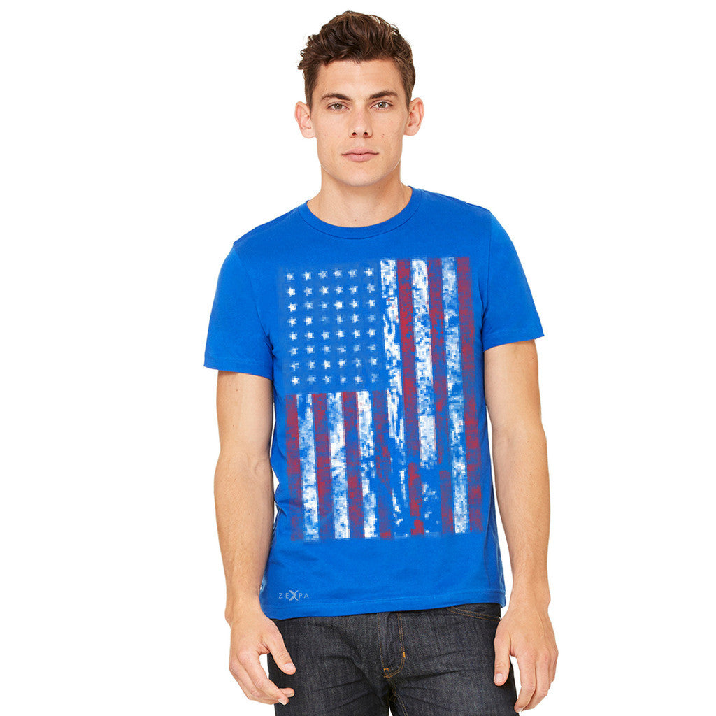 Distressed USA Flag 4th of July Men's T-shirt Patriotic Tee - Zexpa Apparel - 10