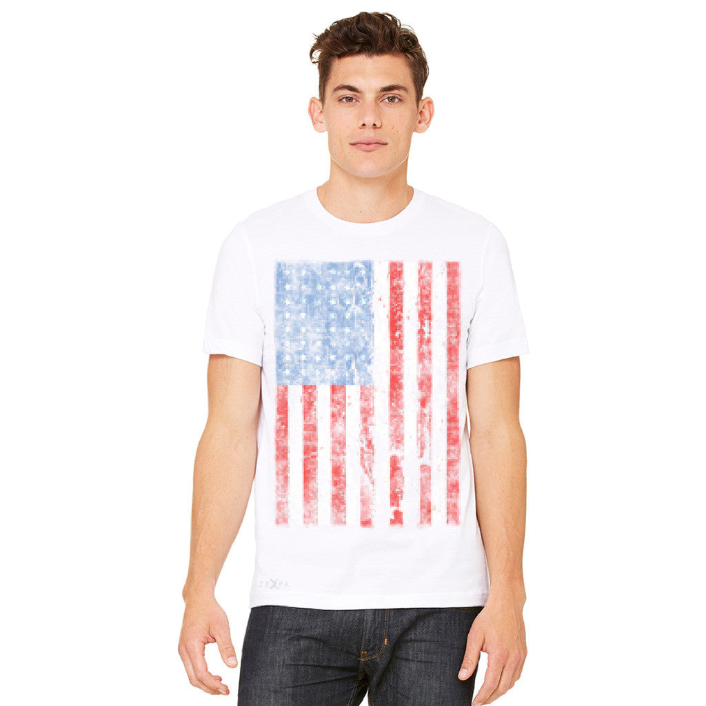 Distressed USA Flag 4th of July Men's T-shirt Patriotic Tee - Zexpa Apparel