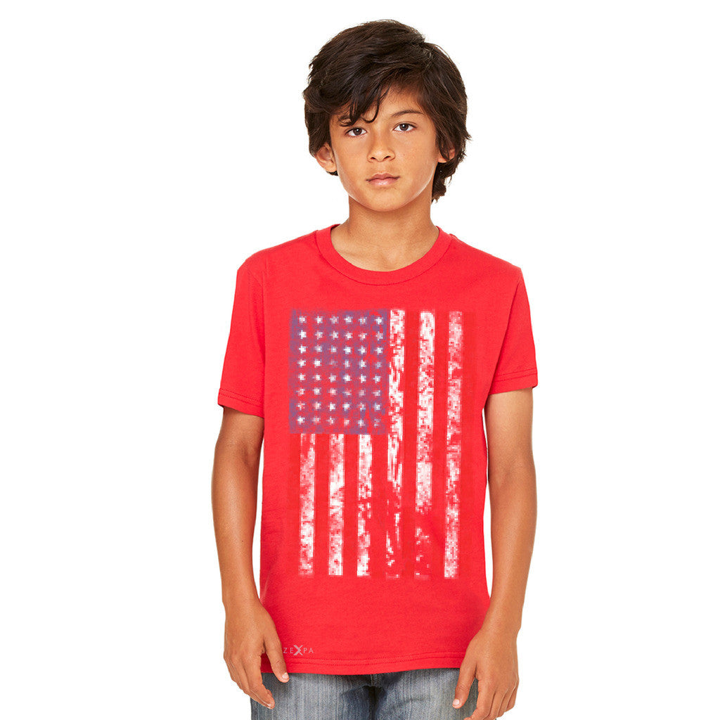 Distressed USA Flag 4th of July Youth T-shirt Patriotic Tee - Zexpa Apparel - 5