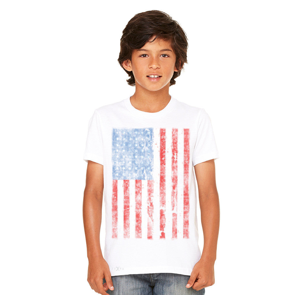 Distressed USA Flag 4th of July Youth T-shirt Patriotic Tee - Zexpa Apparel - 7