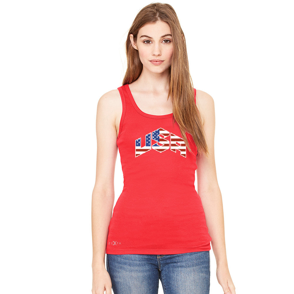 USA Basketball Team Logo Olympics Women's Tank Top Patriotic Sleeveless - Zexpa Apparel - 5