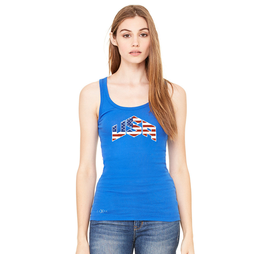 USA Basketball Team Logo Olympics Women's Tank Top Patriotic Sleeveless - Zexpa Apparel