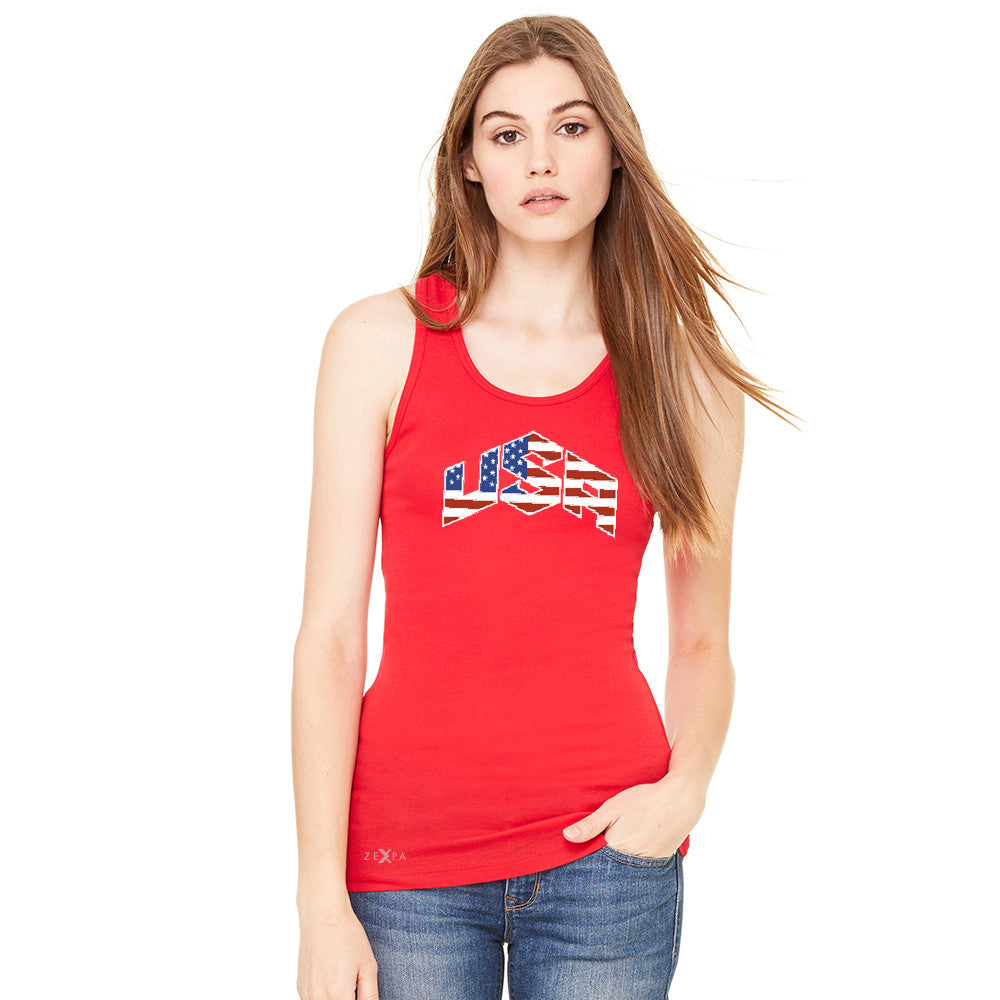 USA Basketball Team Logo Olympics Women's Racerback Patriotic Sleeveless - Zexpa Apparel