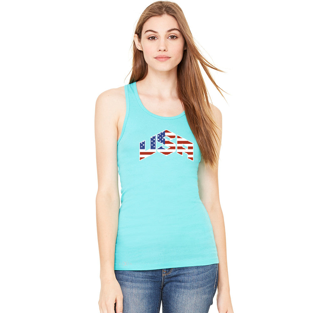 USA Basketball Team Logo Olympics Women's Racerback Patriotic Sleeveless - zexpaapparel - 5