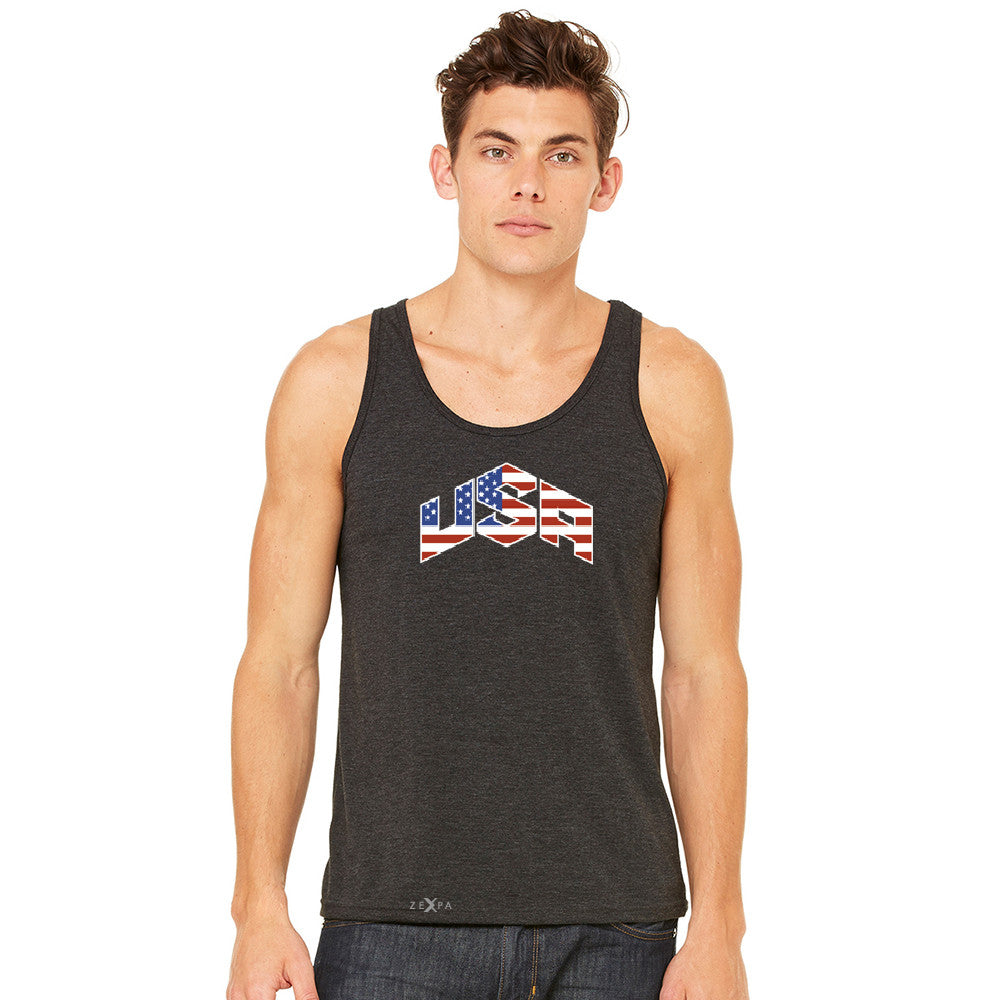USA Basketball Team Logo Olympics Men's Jersey Tank Patriotic Sleeveless - zexpaapparel - 3