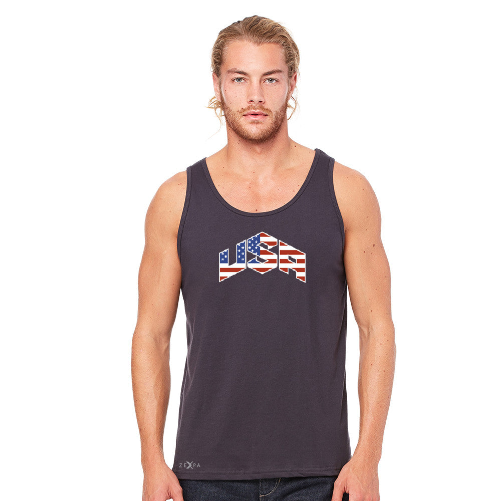 USA Basketball Team Logo Olympics Men's Jersey Tank Patriotic Sleeveless - zexpaapparel - 5