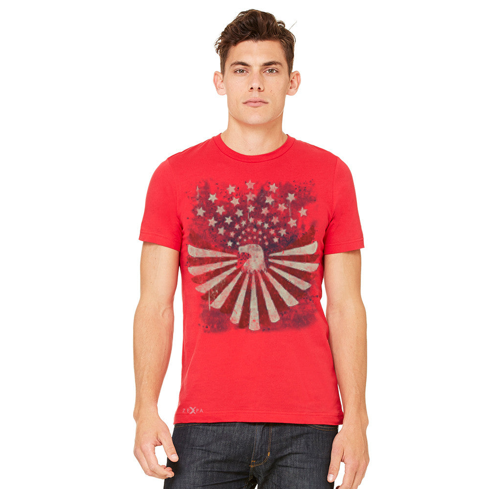 American Bald Eagle USA Vintage Flag Men's T-shirt Patriotic Tee - Zexpa Apparel Halloween Christmas Shirts