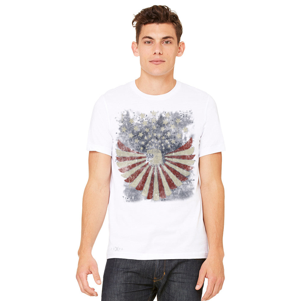 American Bald Eagle USA Vintage Flag Men's T-shirt Patriotic Tee - Zexpa Apparel Halloween Christmas Shirts