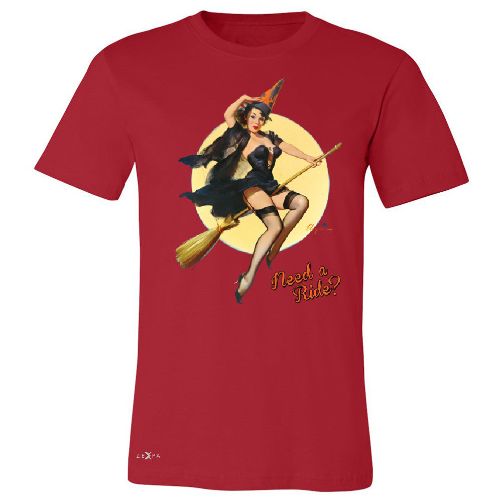 Pin-Up Riding High Men's T-shirt Halloween Witch Magic Broom Tee - Zexpa Apparel - 5