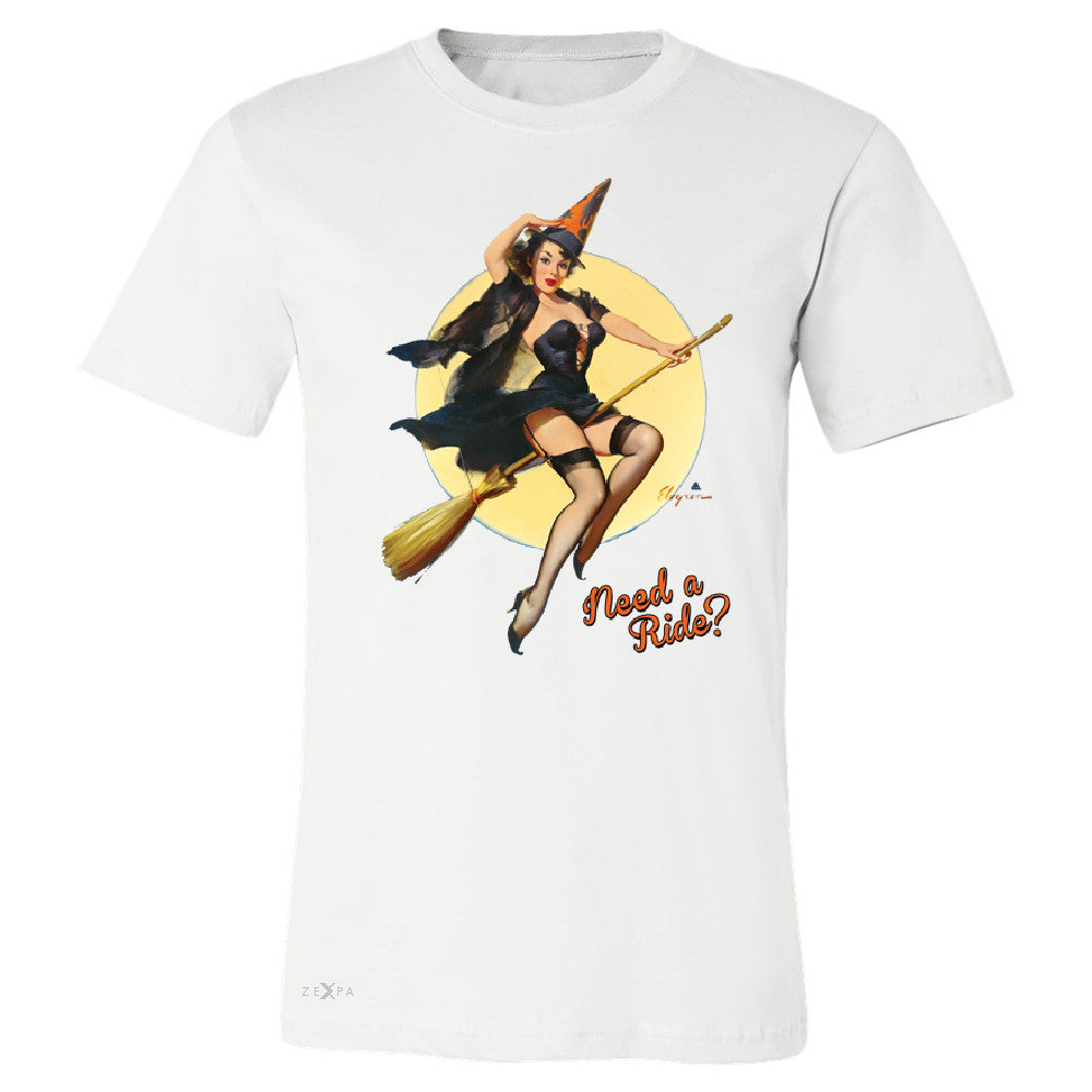 Pin-Up Riding High Men's T-shirt Halloween Witch Magic Broom Tee - Zexpa Apparel - 6