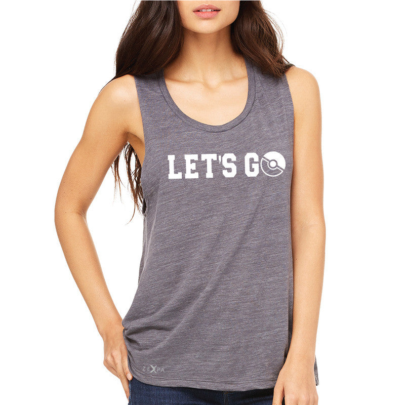 Let's Go - Gotcha Women's Muscle Tee Poke Shirt Fan Sleeveless - Zexpa Apparel - 2