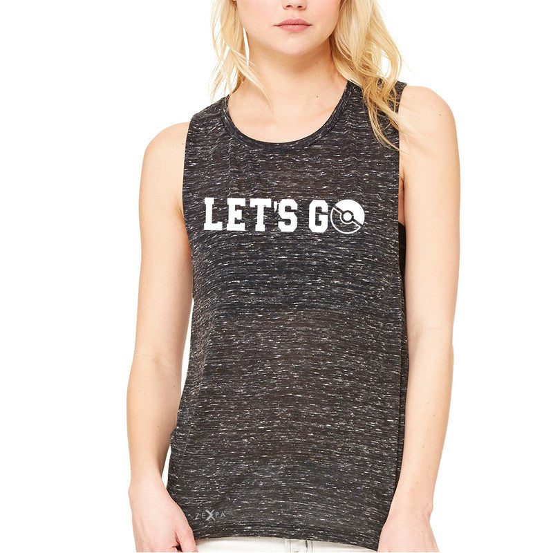 Let's Go - Gotcha Women's Muscle Tee Poke Shirt Fan Sleeveless - Zexpa Apparel - 3