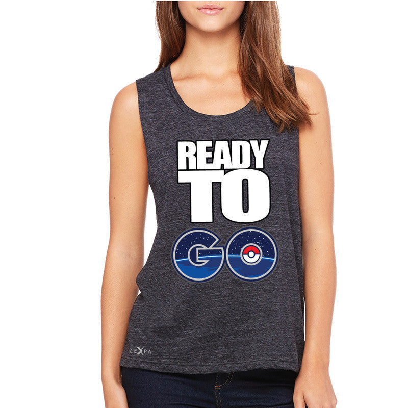 Ready to Go Women's Muscle Tee Poke Shirt Fan Sleeveless - Zexpa Apparel - 1