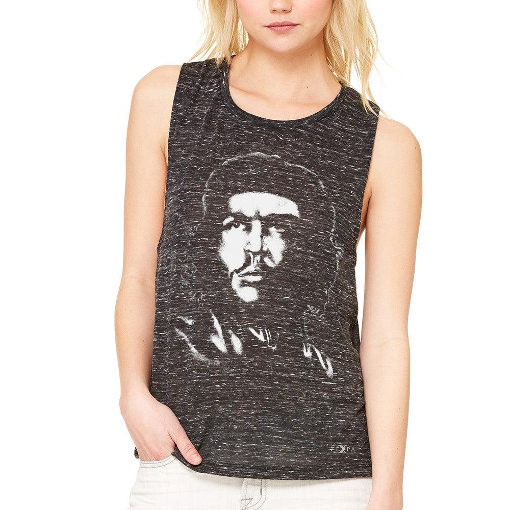 Che Guevara Revolution Women's Muscle Tee Cuba Viva La Revolucion Tanks - Zexpa Apparel Halloween Christmas Shirts