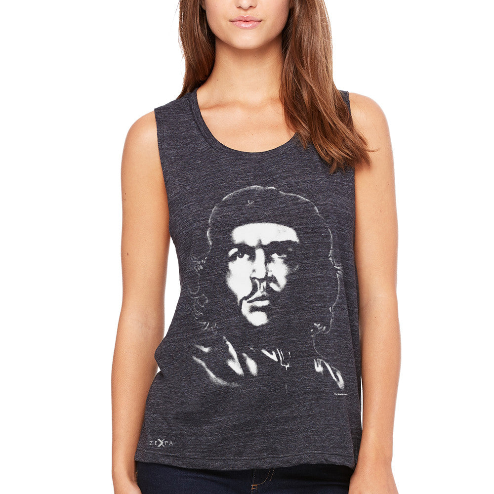 Che Guevara Revolution Women's Muscle Tee Cuba Viva La Revolucion Tanks - Zexpa Apparel Halloween Christmas Shirts