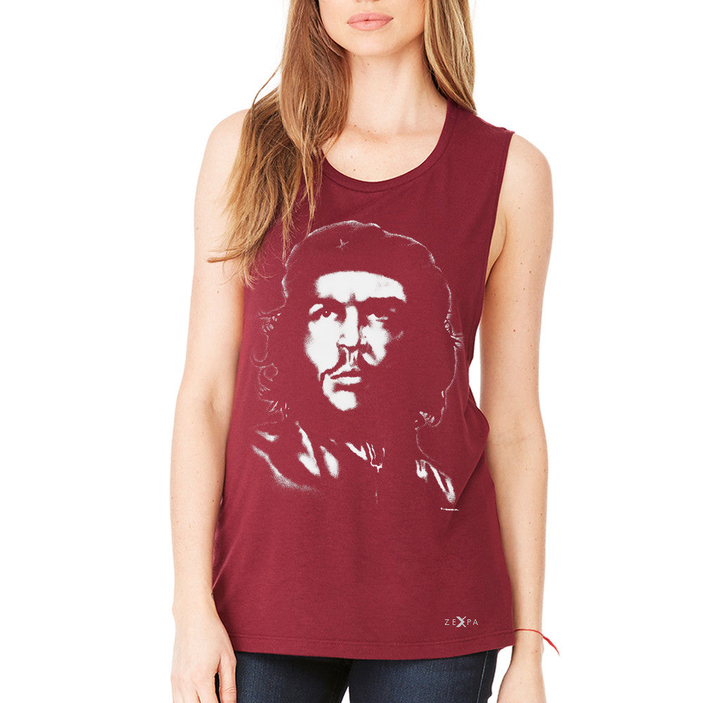 Che Guevara Revolution Women's Muscle Tee Cuba Viva La Revolucion Tanks - Zexpa Apparel Halloween Christmas Shirts