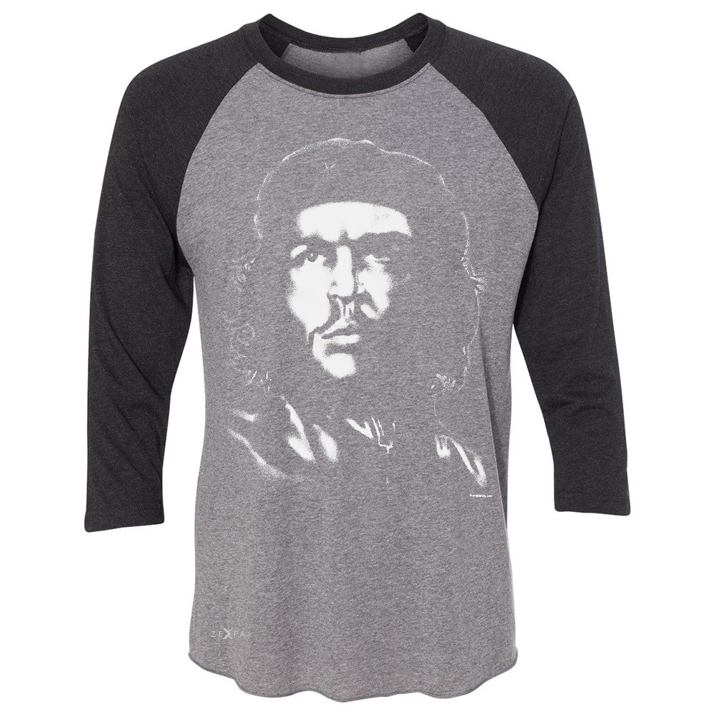 Che Guevara Revolution 3/4 Sleevee Raglan Tee Cuba Viva La Revolucion Tee - Zexpa Apparel Halloween Christmas Shirts