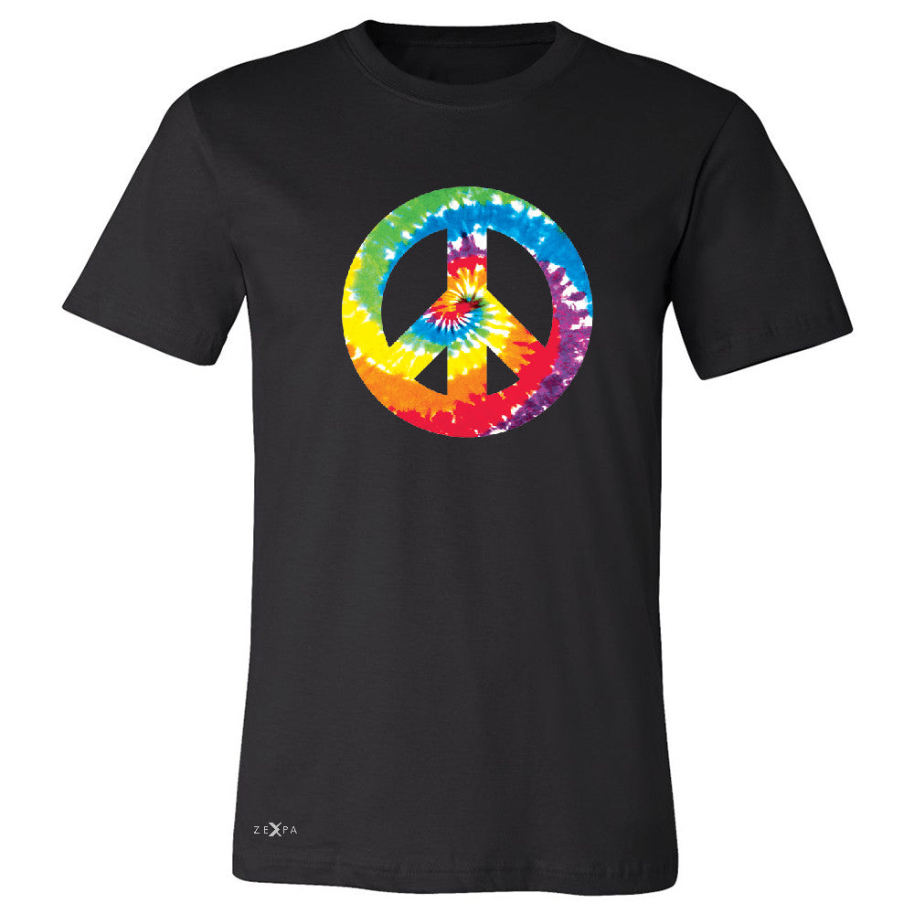 Peace Sign TIE DYE Hippie Men's T-shirt Politics Graphic Retro Tee - Zexpa Apparel - 1