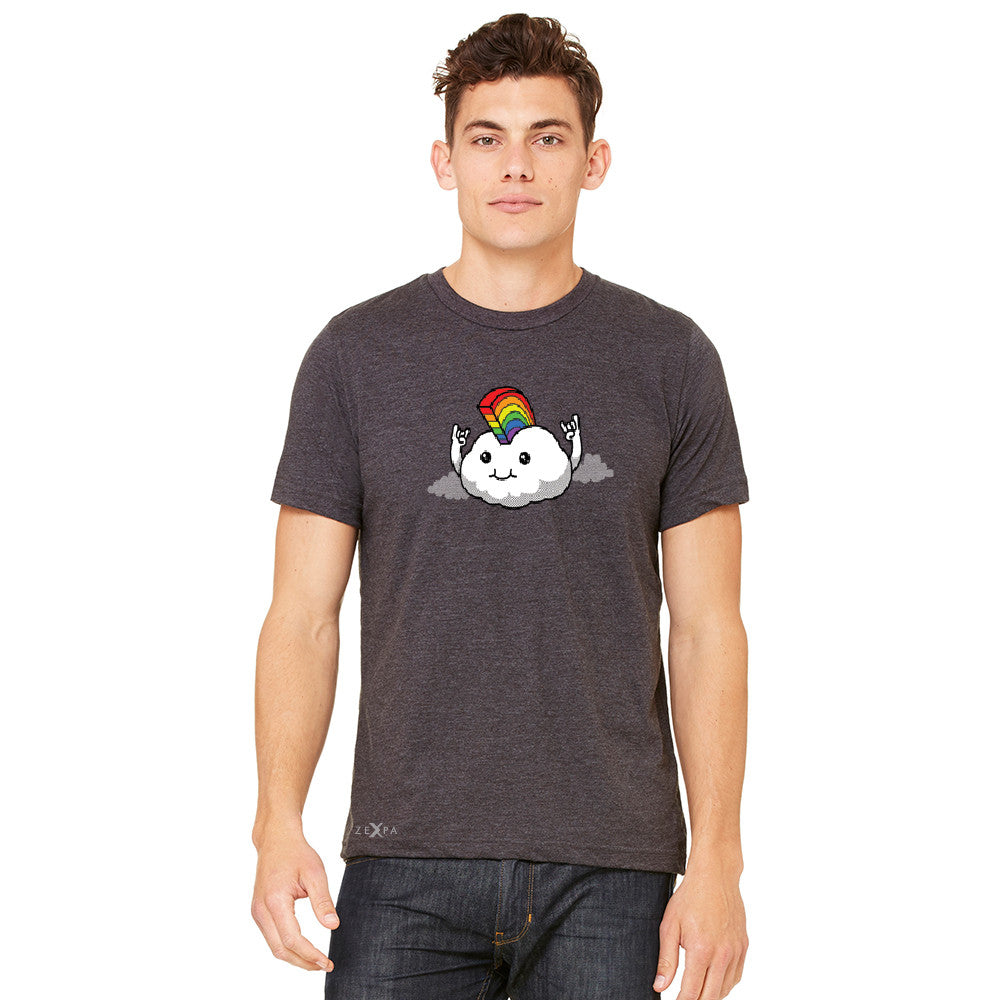 Rainbow Mohican Rocker Cool Cloud  Men's T-shirt Pride LGBT Tee - Zexpa Apparel