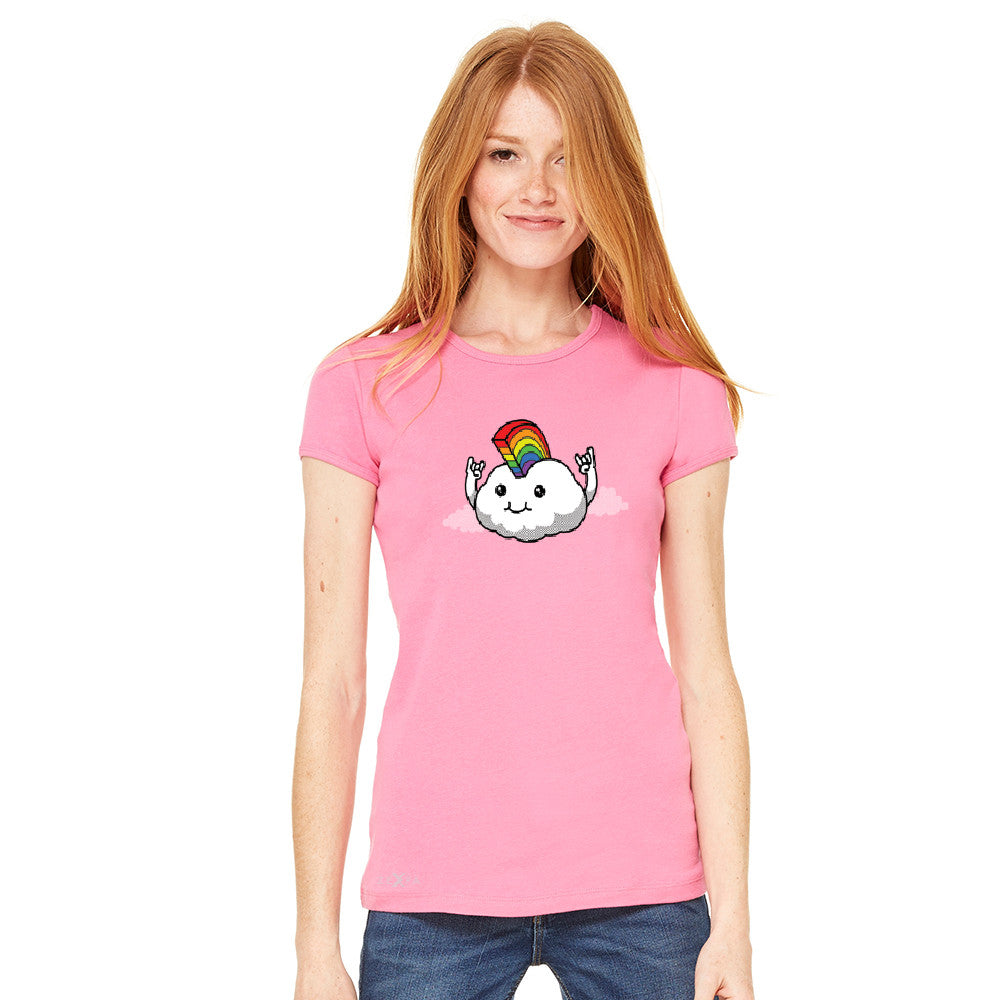 Rainbow Mohican Rocker Cool Cloud  Women's T-shirt Pride LGBT Tee - Zexpa Apparel