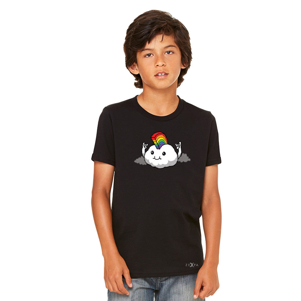 Rainbow Mohican Rocker Cool Cloud  Youth T-shirt Pride LGBT Tee - Zexpa Apparel - 3