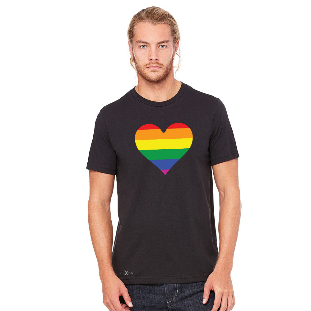 Gay Pride Rainbow Love Heart Strong Men's T-shirt Pride Tee - Zexpa Apparel