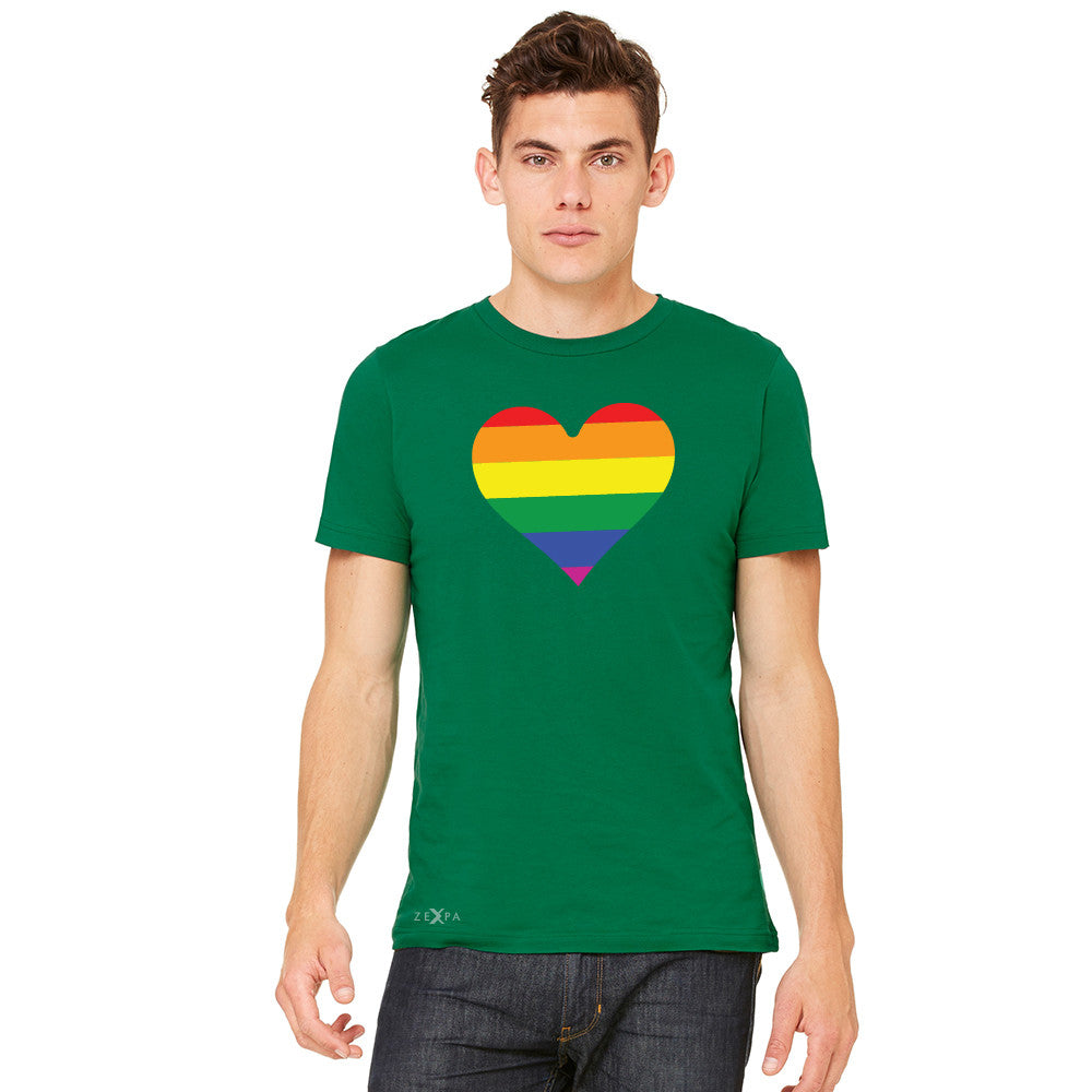 Gay Pride Rainbow Love Heart Strong Men's T-shirt Pride Tee - Zexpa Apparel