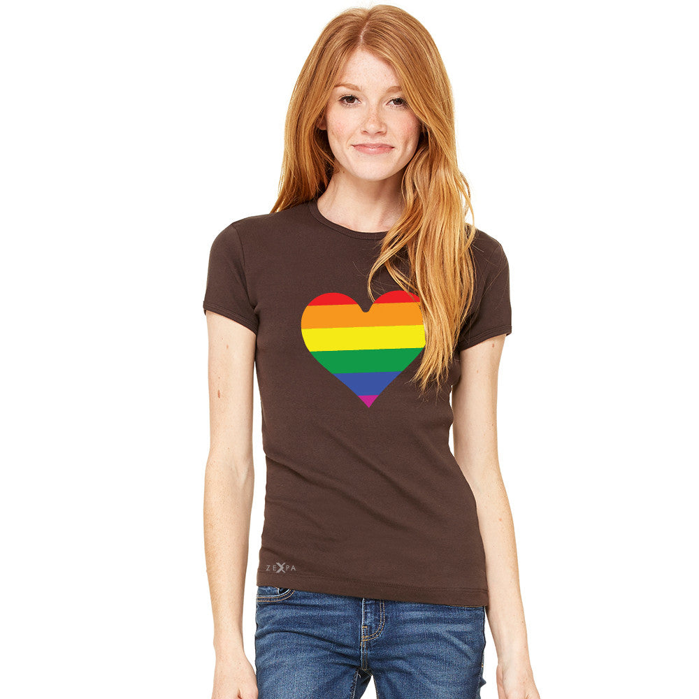 Gay Pride Rainbow Love Heart Strong Women's T-shirt Pride Tee - Zexpa Apparel