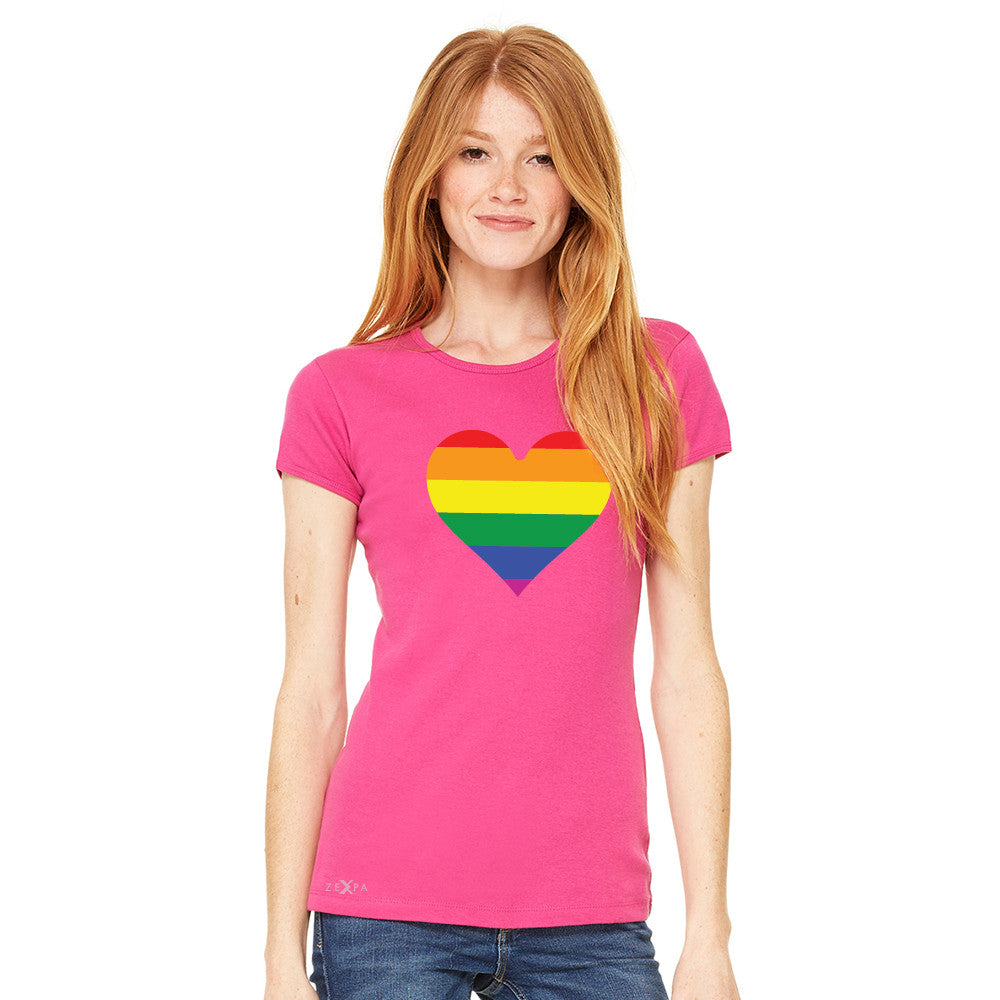 Gay Pride Rainbow Love Heart Strong Women's T-shirt Pride Tee - Zexpa Apparel - 4