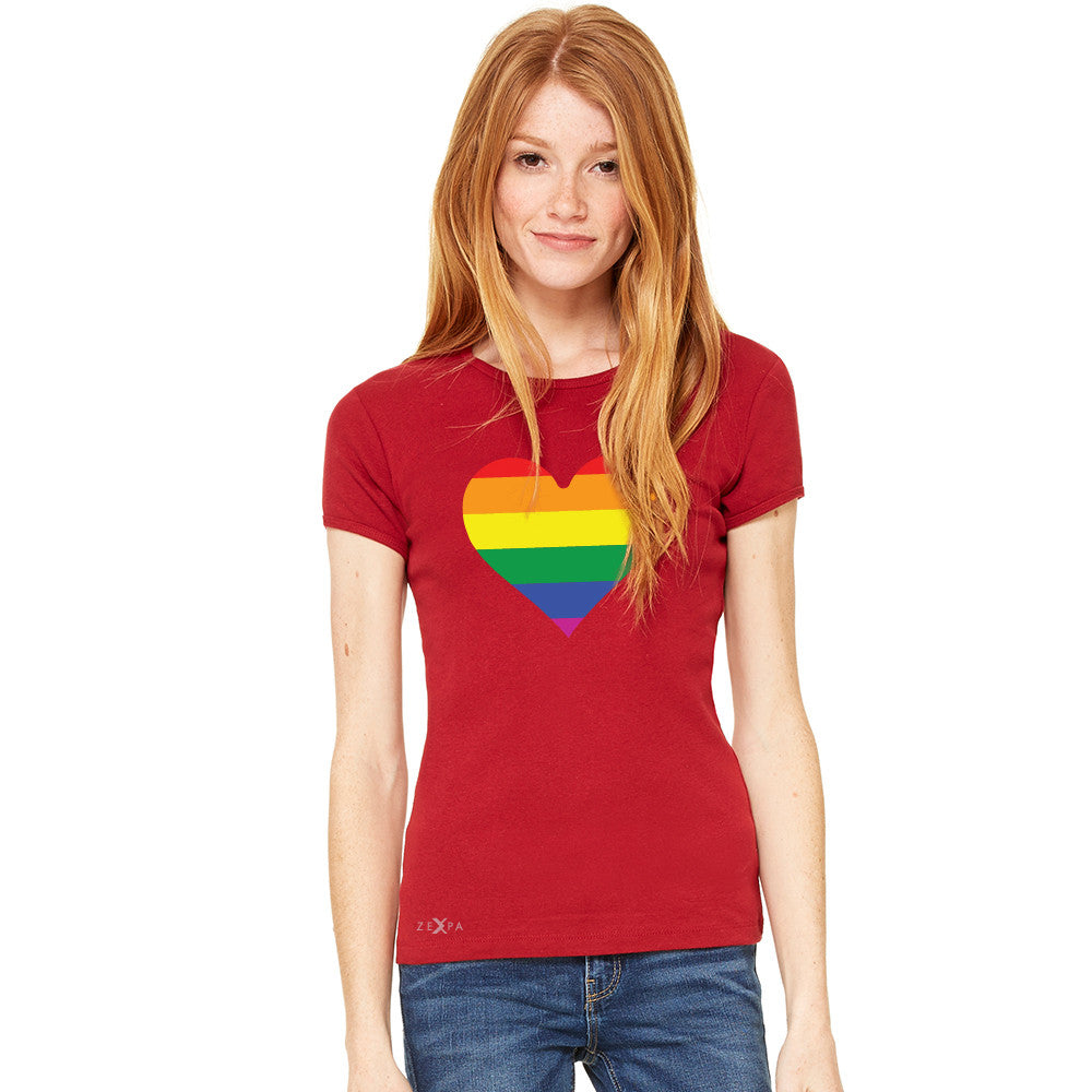 Gay Pride Rainbow Love Heart Strong Women's T-shirt Pride Tee - Zexpa Apparel