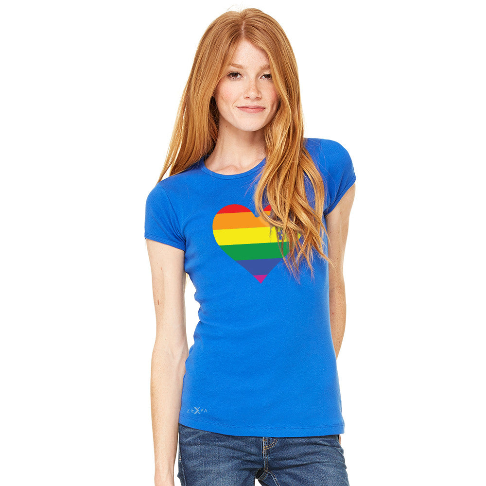 Gay Pride Rainbow Love Heart Strong Women's T-shirt Pride Tee - Zexpa Apparel - 8