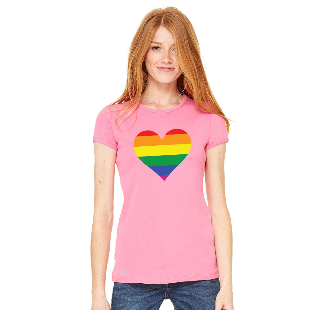 Gay Pride Rainbow Love Heart Strong Women's T-shirt Pride Tee - Zexpa Apparel - 9