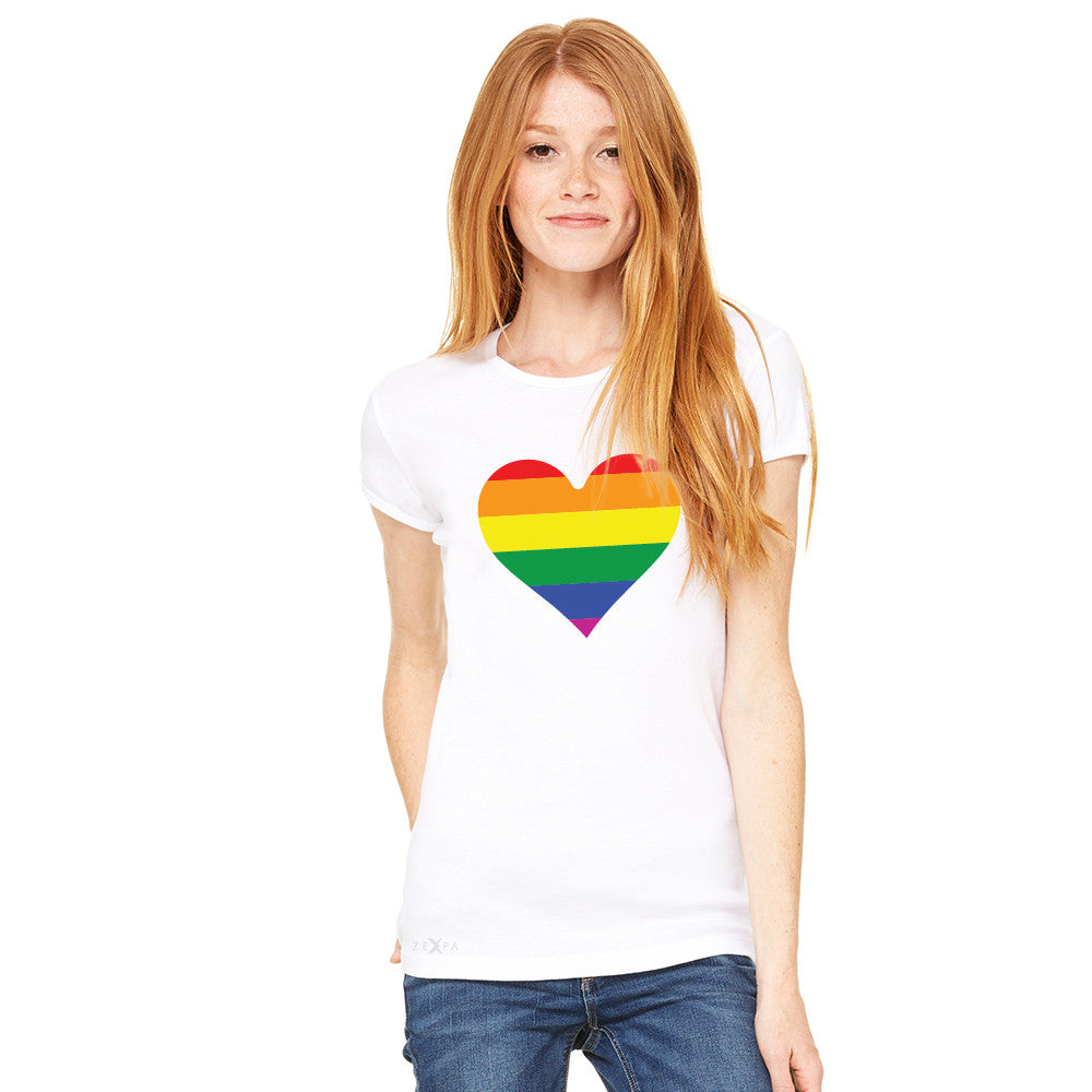 Gay Pride Rainbow Love Heart Strong Women's T-shirt Pride Tee - Zexpa Apparel - 10