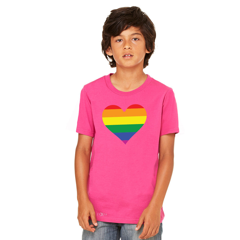 Gay Pride Rainbow Love Heart Strong Youth T-shirt Pride Tee - Zexpa Apparel